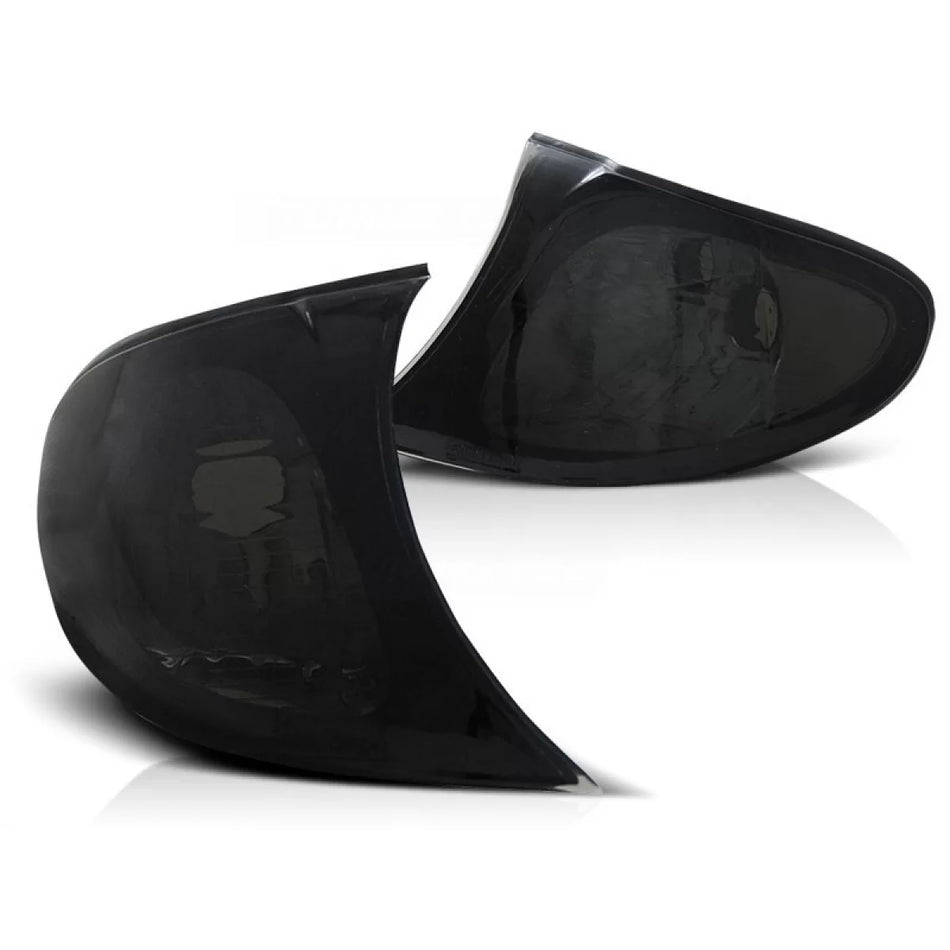 Set Indicatori Tuning Anteriori Sinistro Destro Base Nera per BMW Serie 3 E46