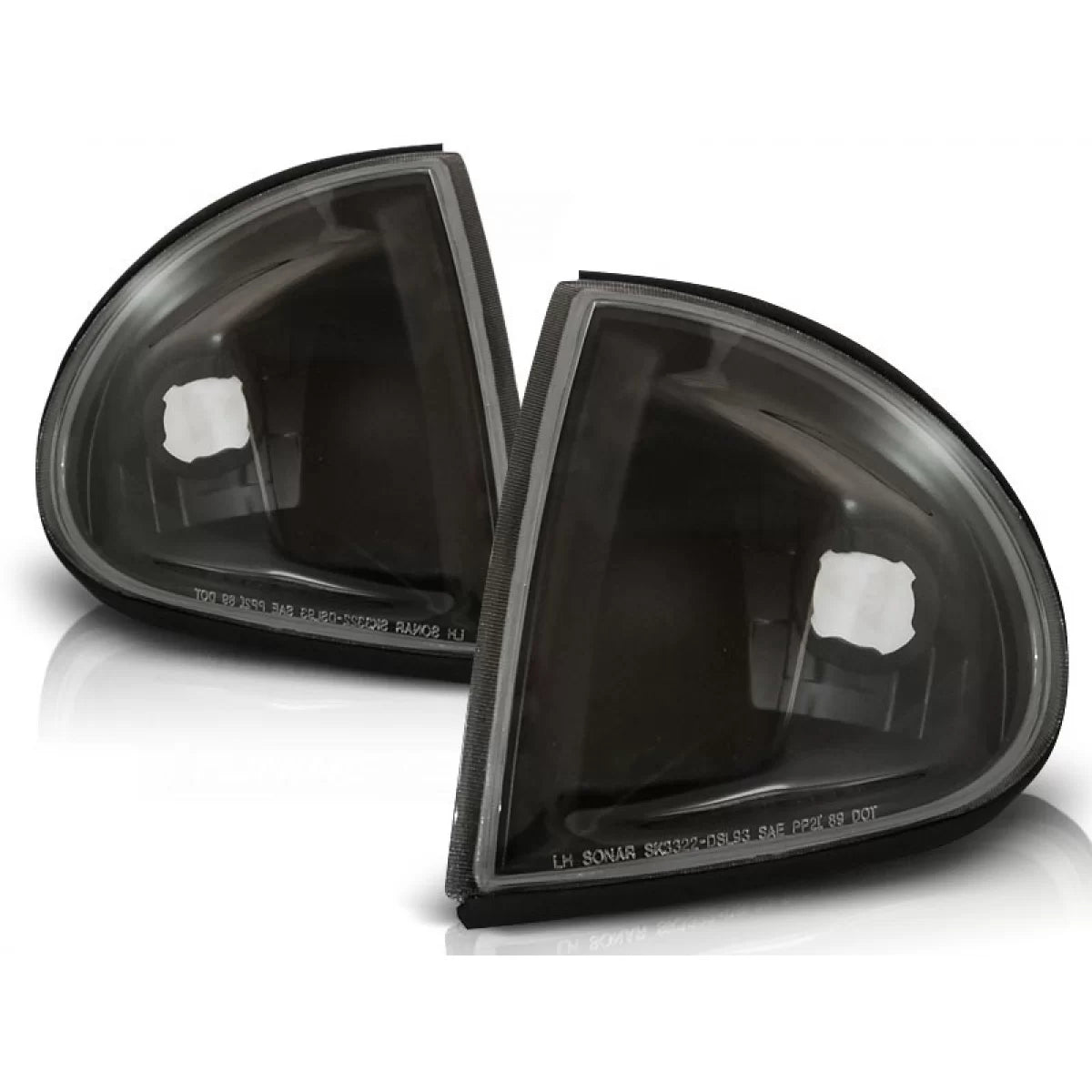 Indicatori Tuning Anteriori Sinistro e Destro con Base Nera per Honda Crx