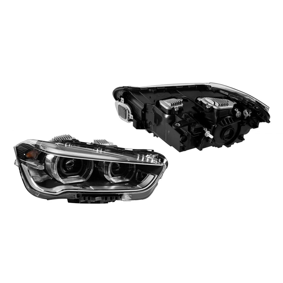 Fari LED Tuning con Base Nera per BMW X1 F48 dal 2015 Halogeni