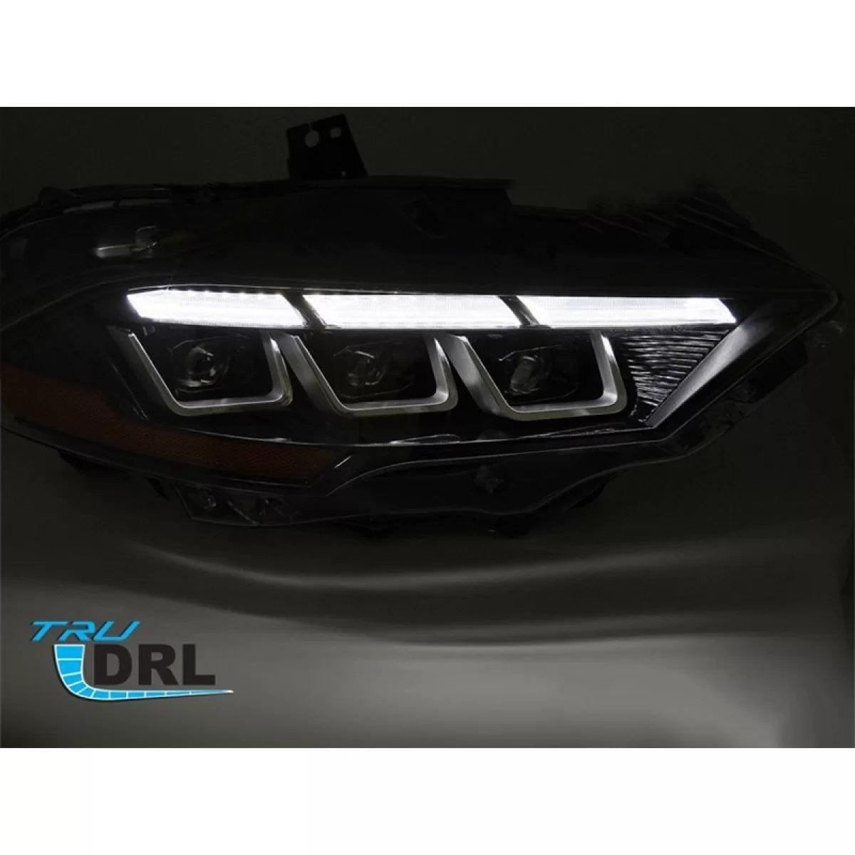 Fari LED Tuning con Base Nera e Frecce Dinamiche per Ford Mustang 2018-2021