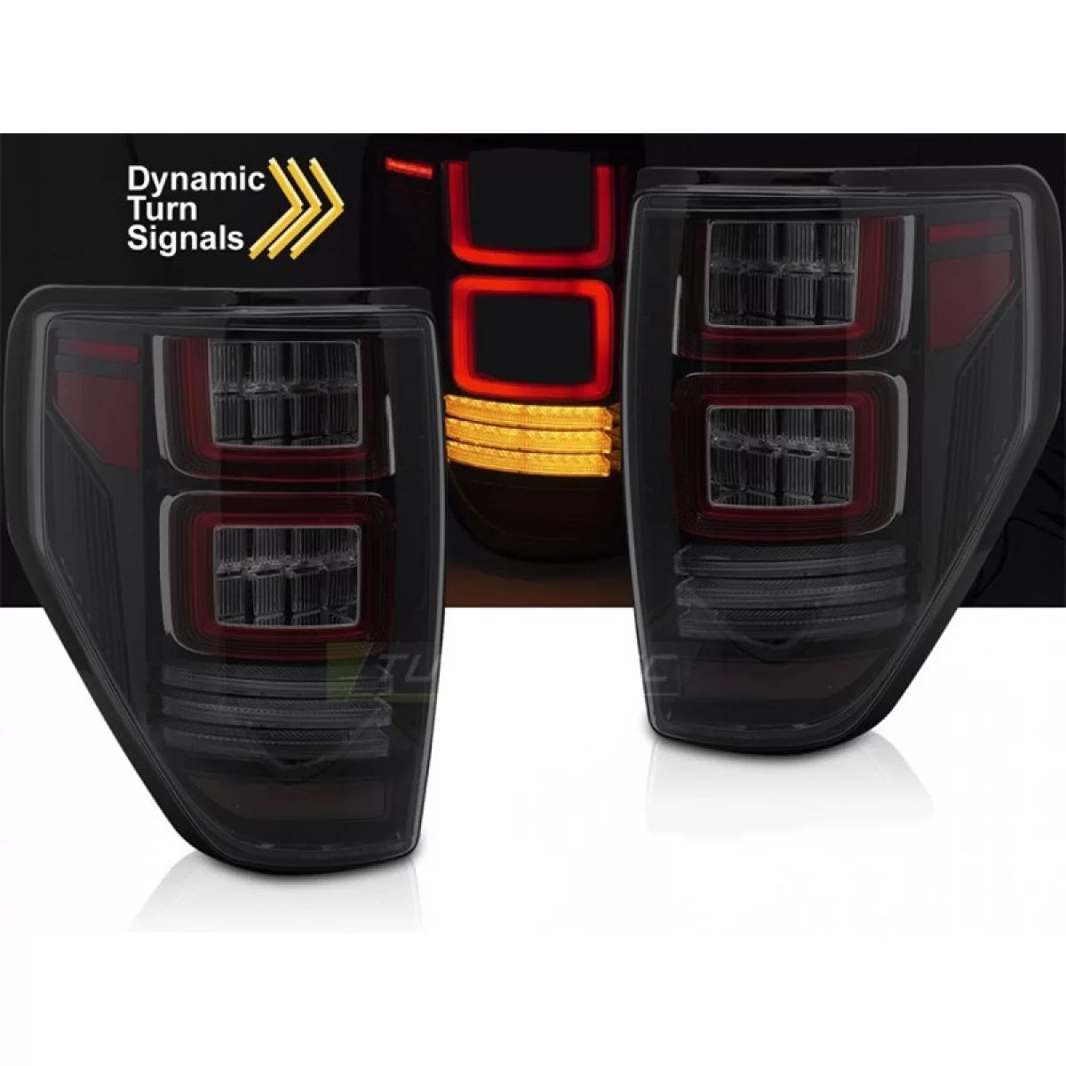 Fanali Posteriori LED con Frecce Dinamiche Fume Ford F150 2008-2014 Dx Sx