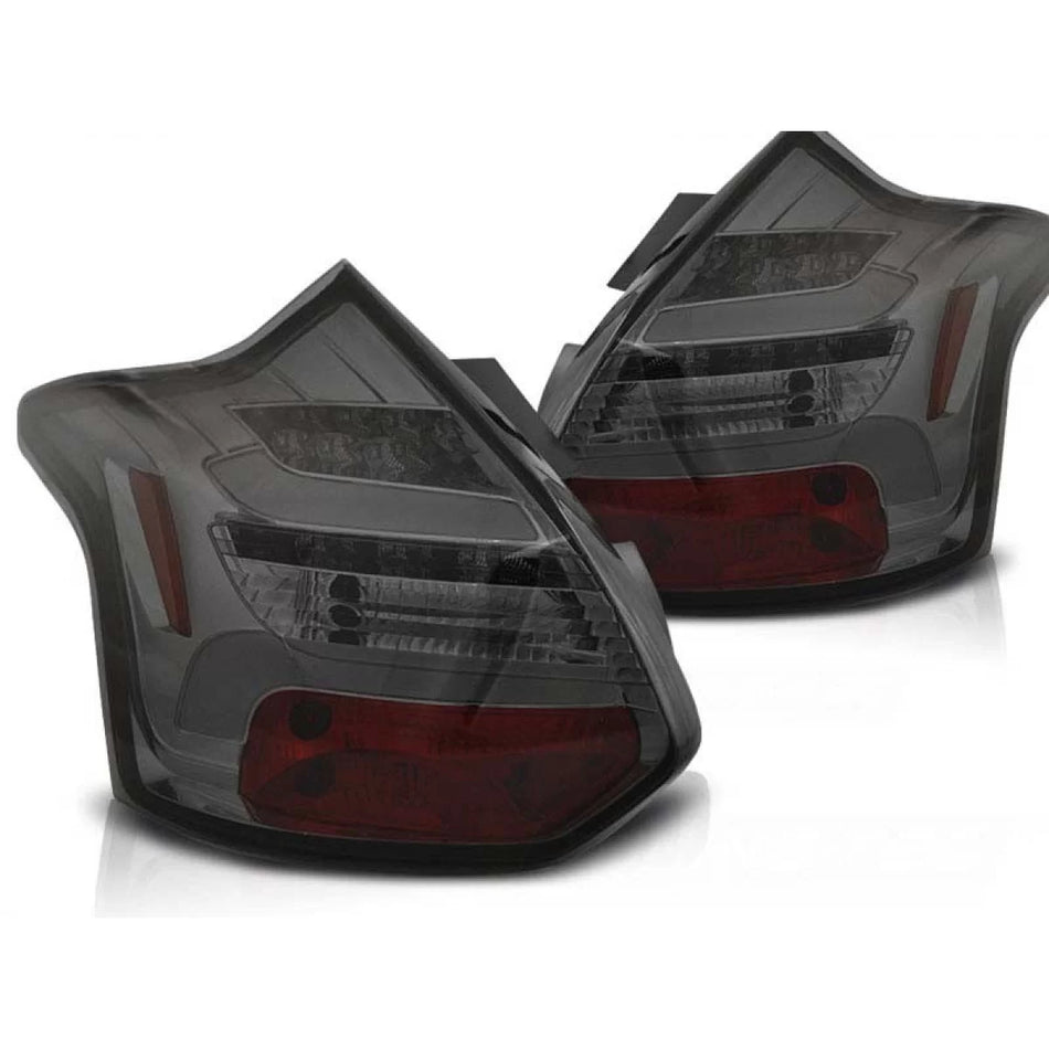 Fanali Posteriori LED Fumé Sinistro e Destro per Ford Focus Iii 2011-2014