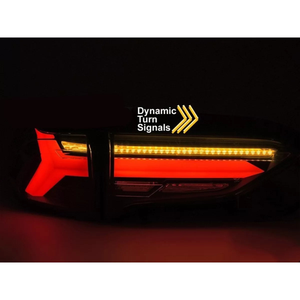 Fanali Posteriori LED con Frecce Dinamiche per Toyota RAV4 dal 2019 Nero Lato
