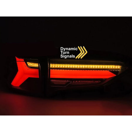 Fanali Posteriori LED con Frecce Dinamiche per Toyota RAV4 dal 2019 Nero Lato