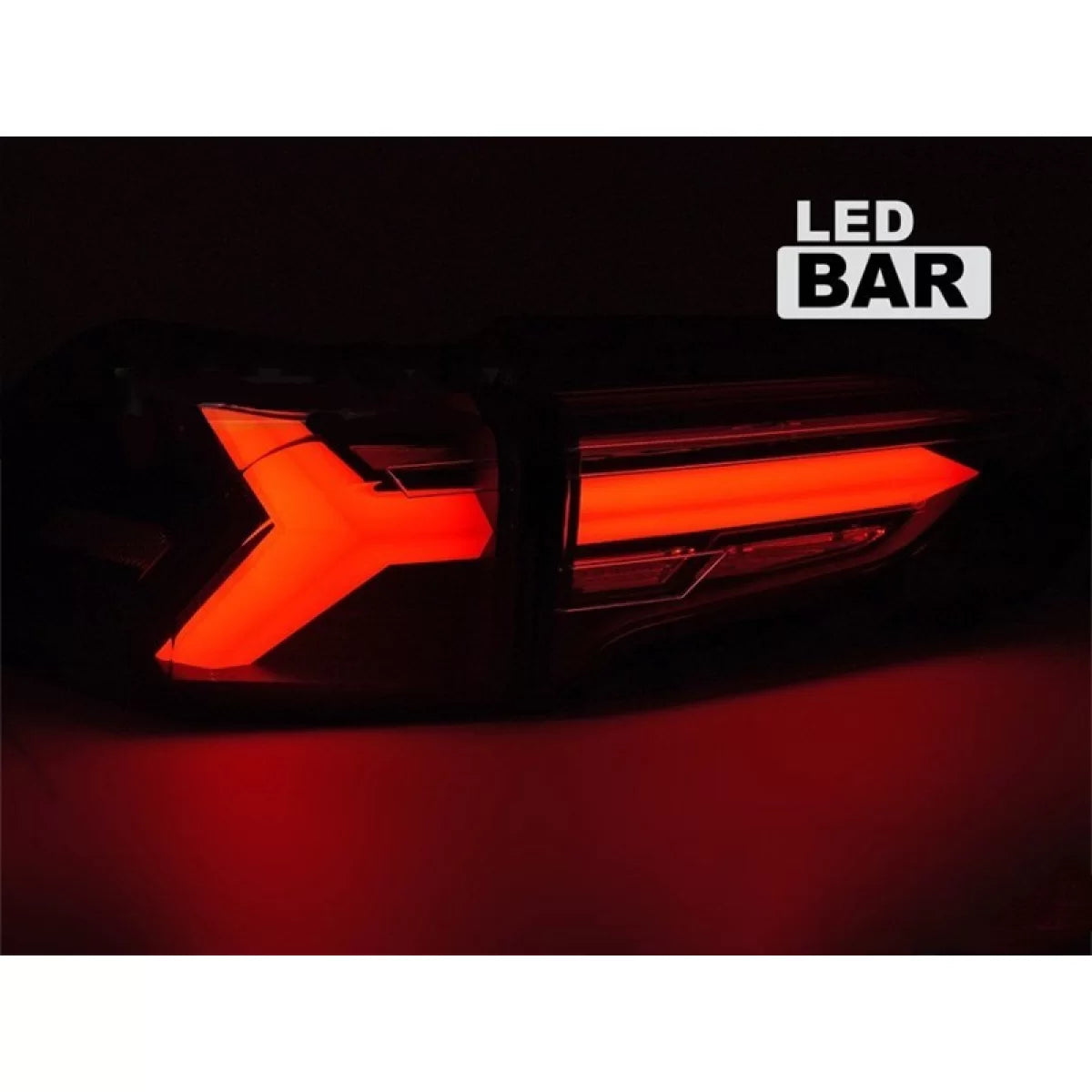 Fanali Posteriori LED con Frecce Dinamiche per Toyota RAV4 dal 2019 Nero Lato