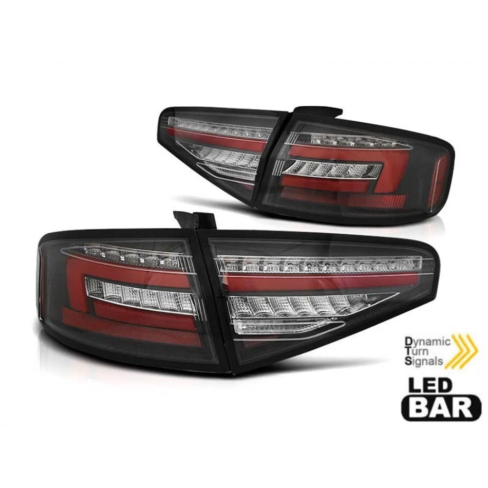 Fanali Posteriori LED Tuning Rosso Bianco per Audi A4 B8 Berlina 2012-2015