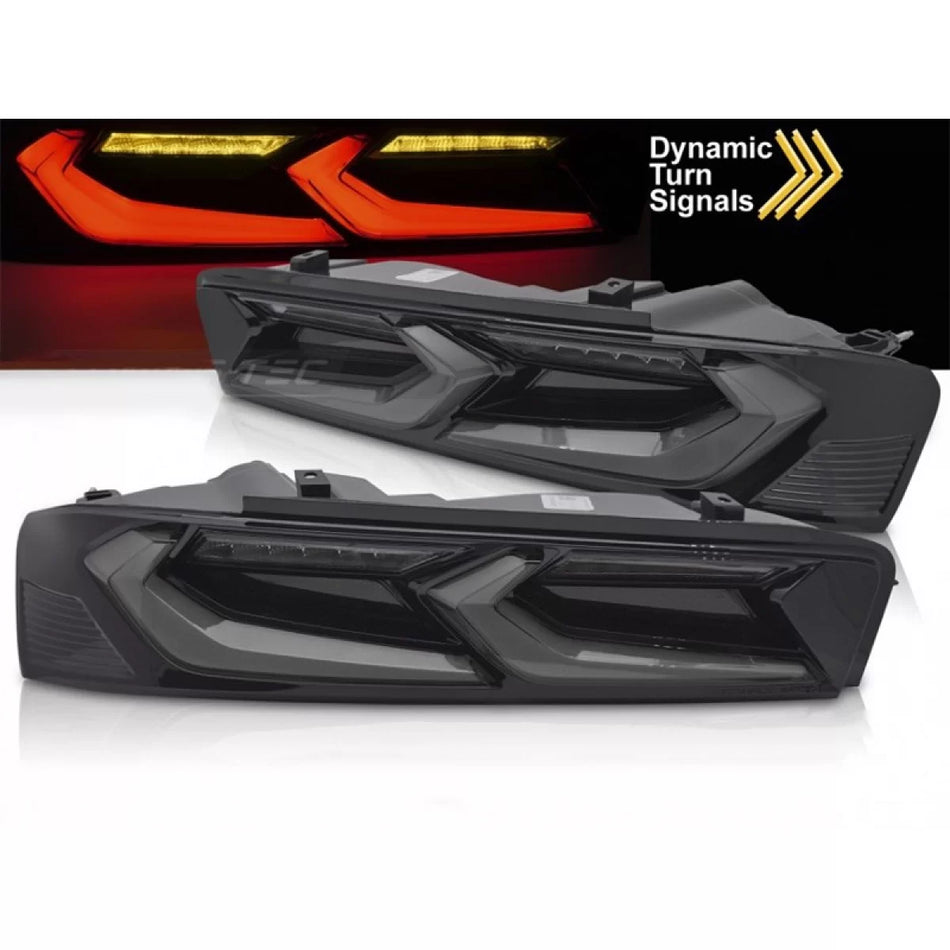 Fanali Posteriori LED con Frecce Dinamiche Neri per Chevrolet Camaro 2016-2018