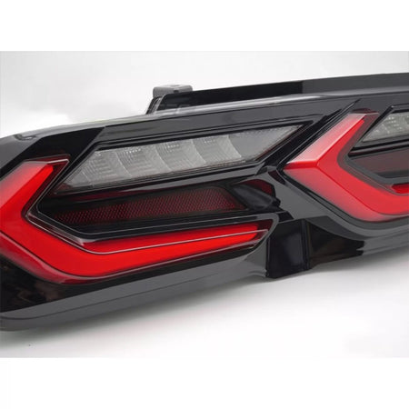 Fanali Posteriori LED con Frecce Dinamiche Nero-rosso per Chevrolet Camaro