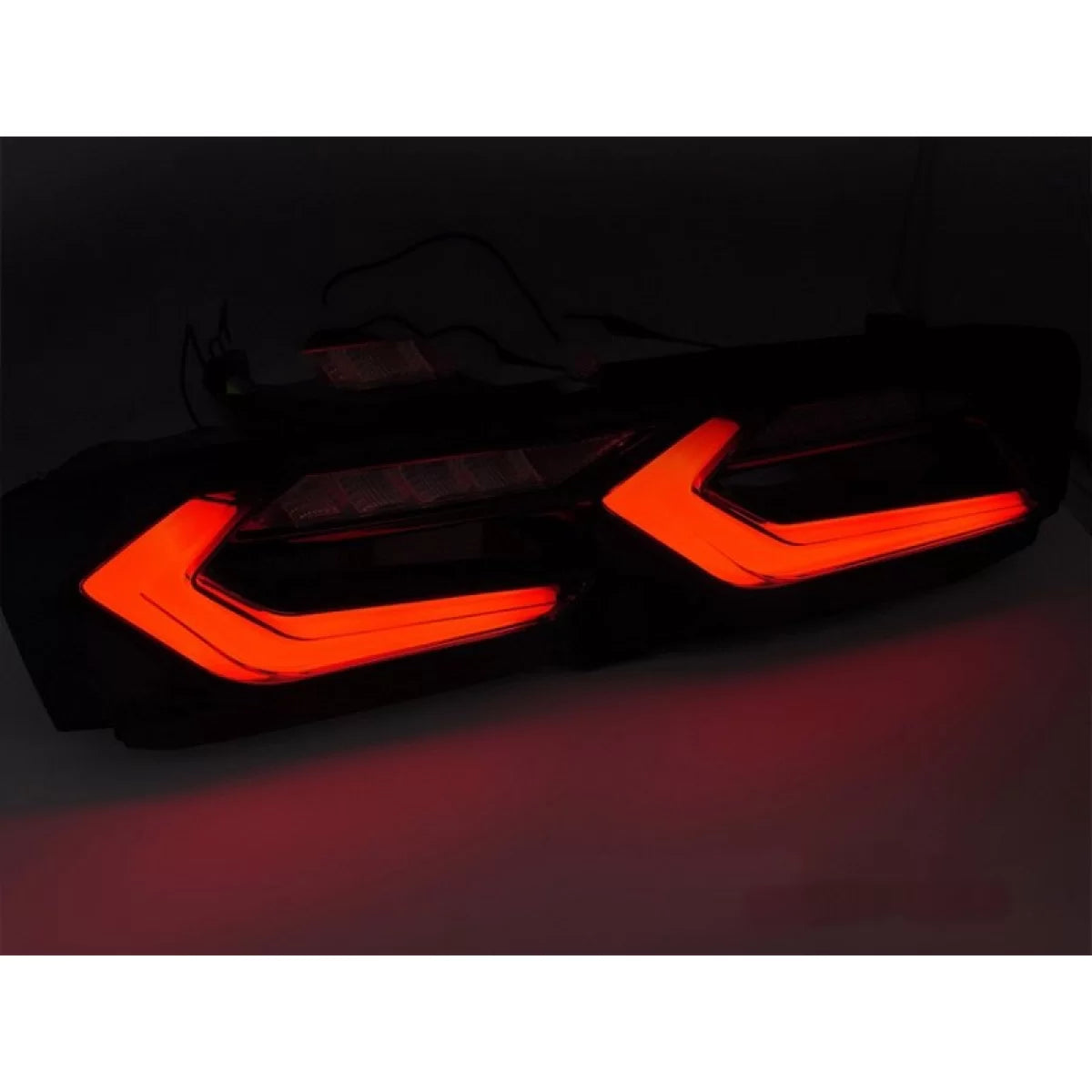 Fanali Posteriori LED con Frecce Dinamiche Nero-rosso per Chevrolet Camaro
