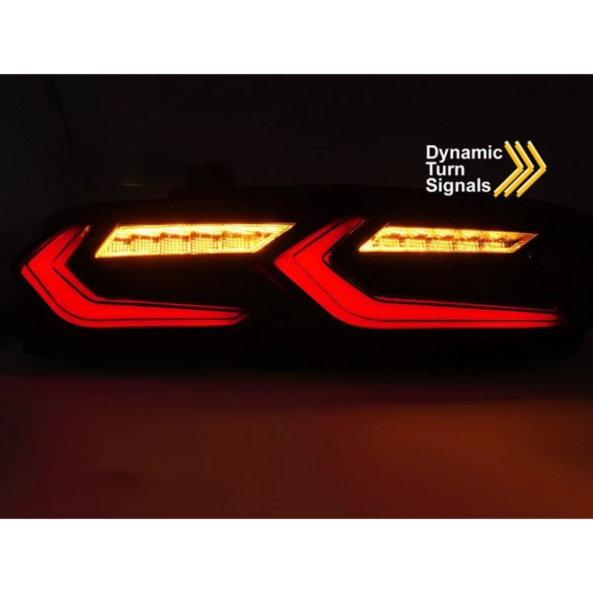 Fanali Posteriori LED con Frecce Dinamiche Nero-rosso per Chevrolet Camaro
