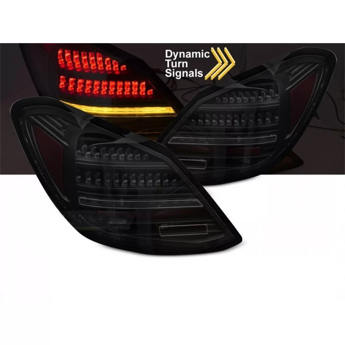 Fanali Posteriori LED con Frecce Dinamiche Fumé per Mercedes Classe C W205