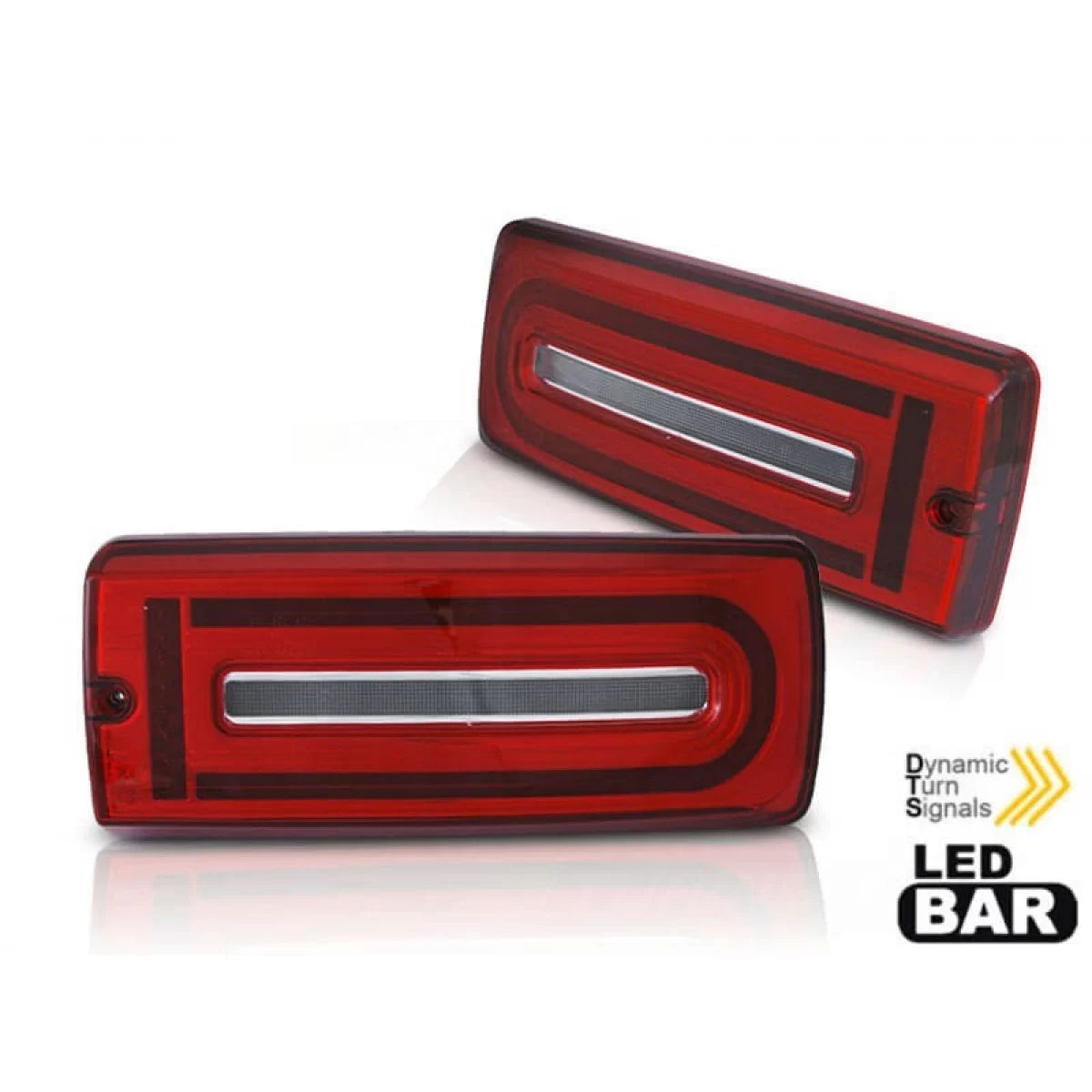 Fanali Posteriori LED con Frecce Dinamiche Rosso-bianco per Mercedes Classe G