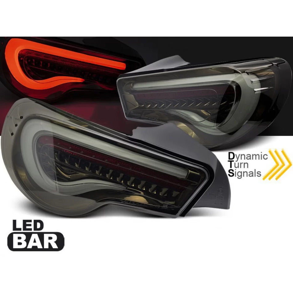 Fanali Posteriori LED Tuning con Base Fumé per Toyota GT86 2012-2021 Dx e Sx