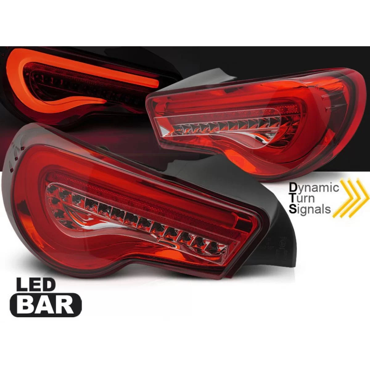 Fanali Posteriori LED Rossi Sinistro e Destro per Toyota GT86 2012-2021
