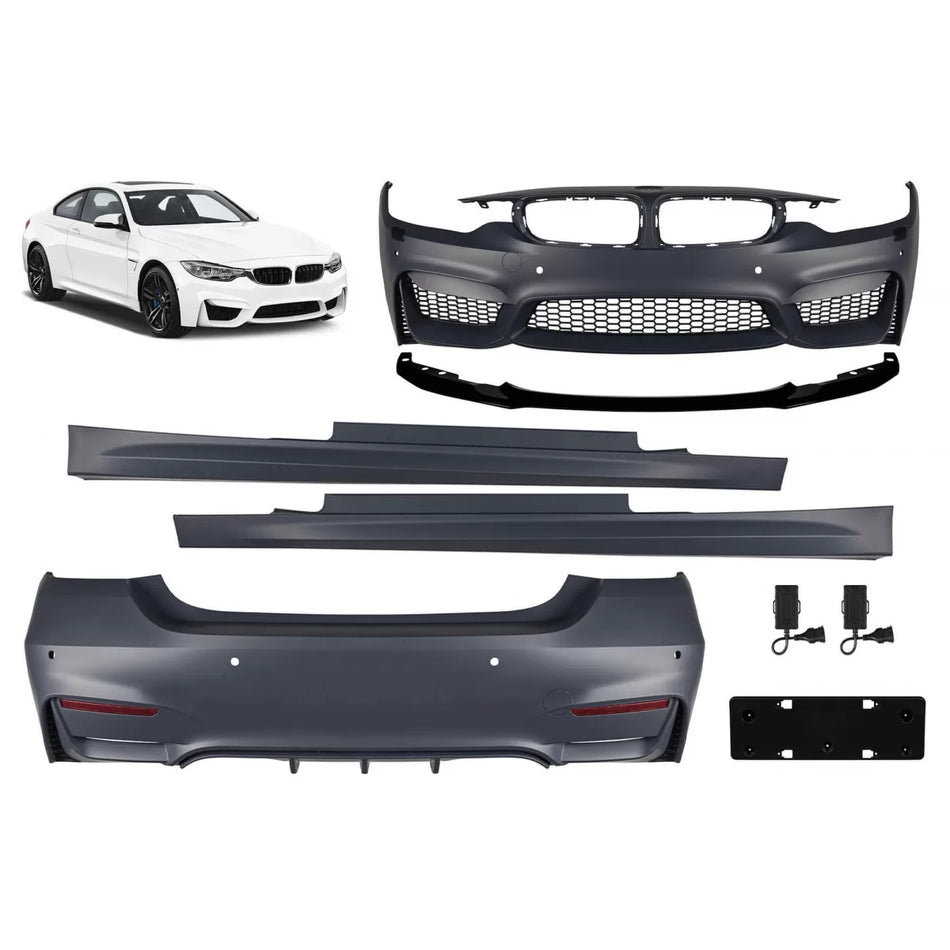 Spoiler Anteriore Opaco Nero Cs per BMW Serie 4 F36 2013-2020