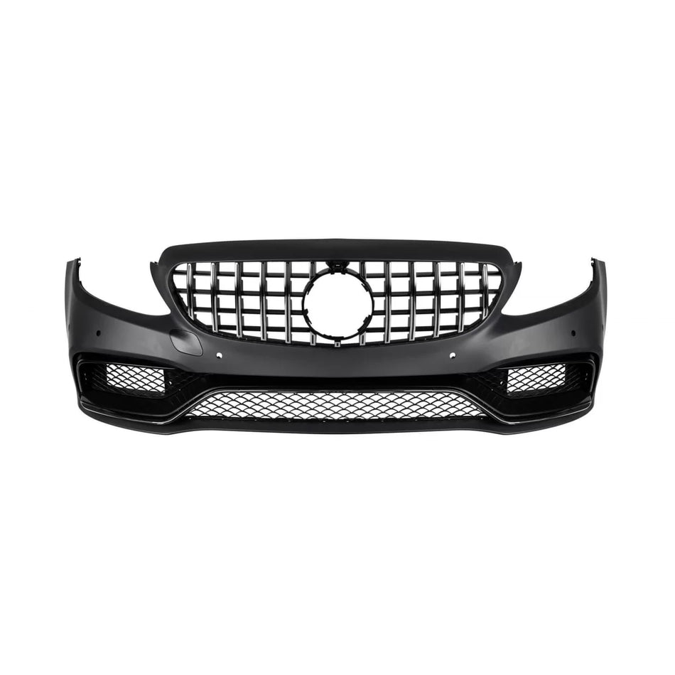 Pacchetto Tuning Design a con Griglia GT Cromata Nera e Terminali Neri