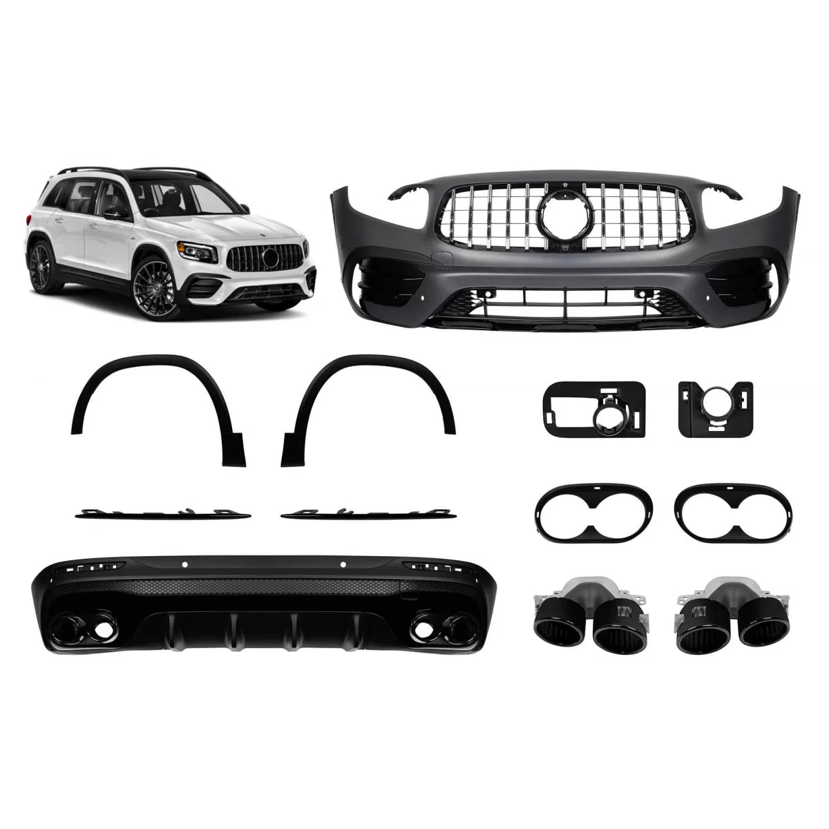 Pacchetto Tuning Tipo 35 Paraurti Sportivo per Mercedes GLB X245 dal 2019