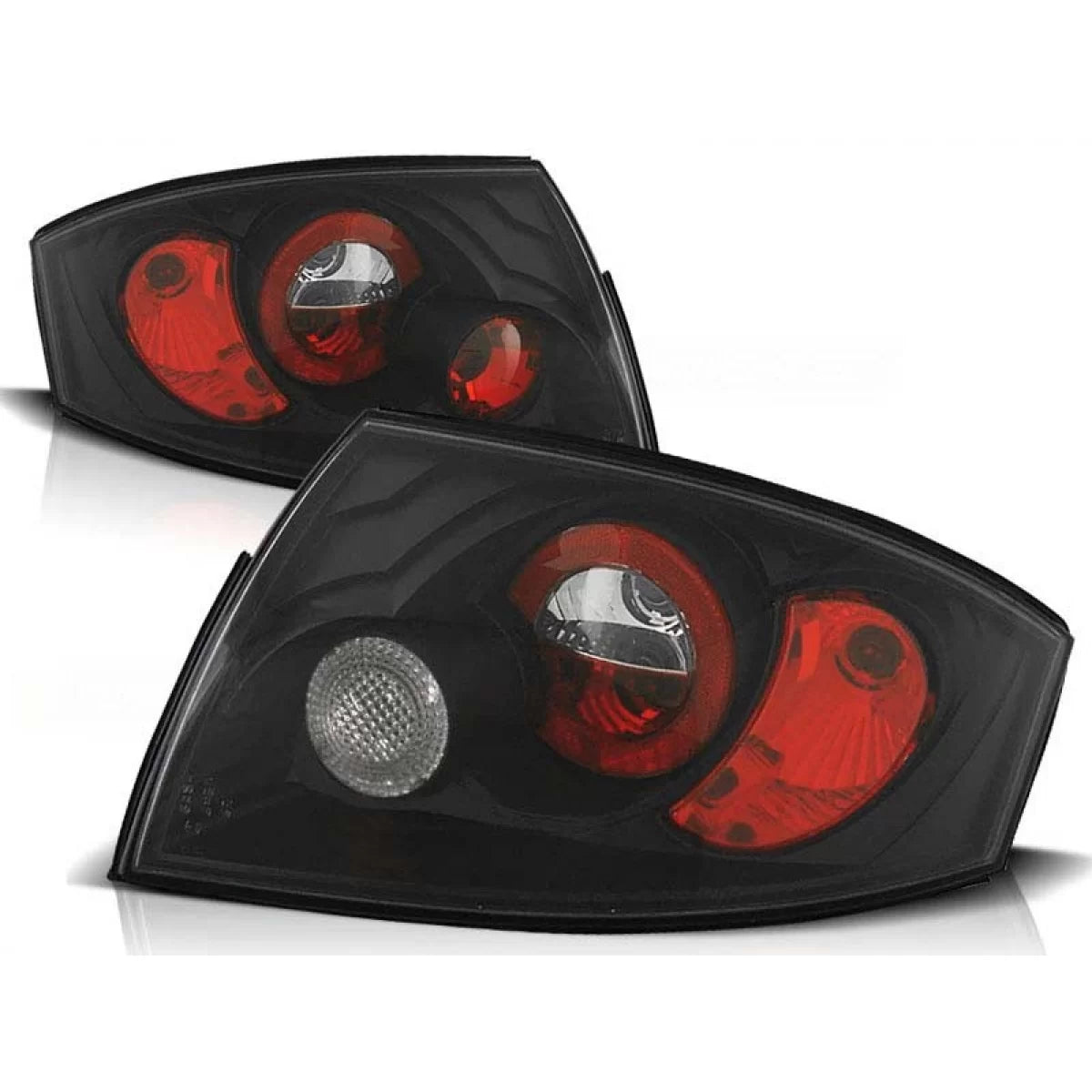 Fanali Posteriori Tuning con Base Nera per Audi Tt 1999-2006 Dx e Sx