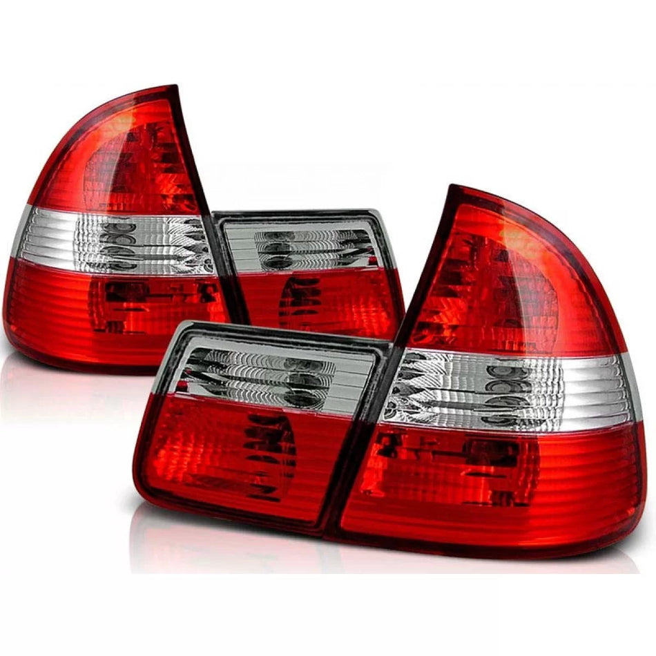 Fanali Posteriori Rossi e Bianchi per BMW E46 Station Wagon 1999-2005 Dx e Sx