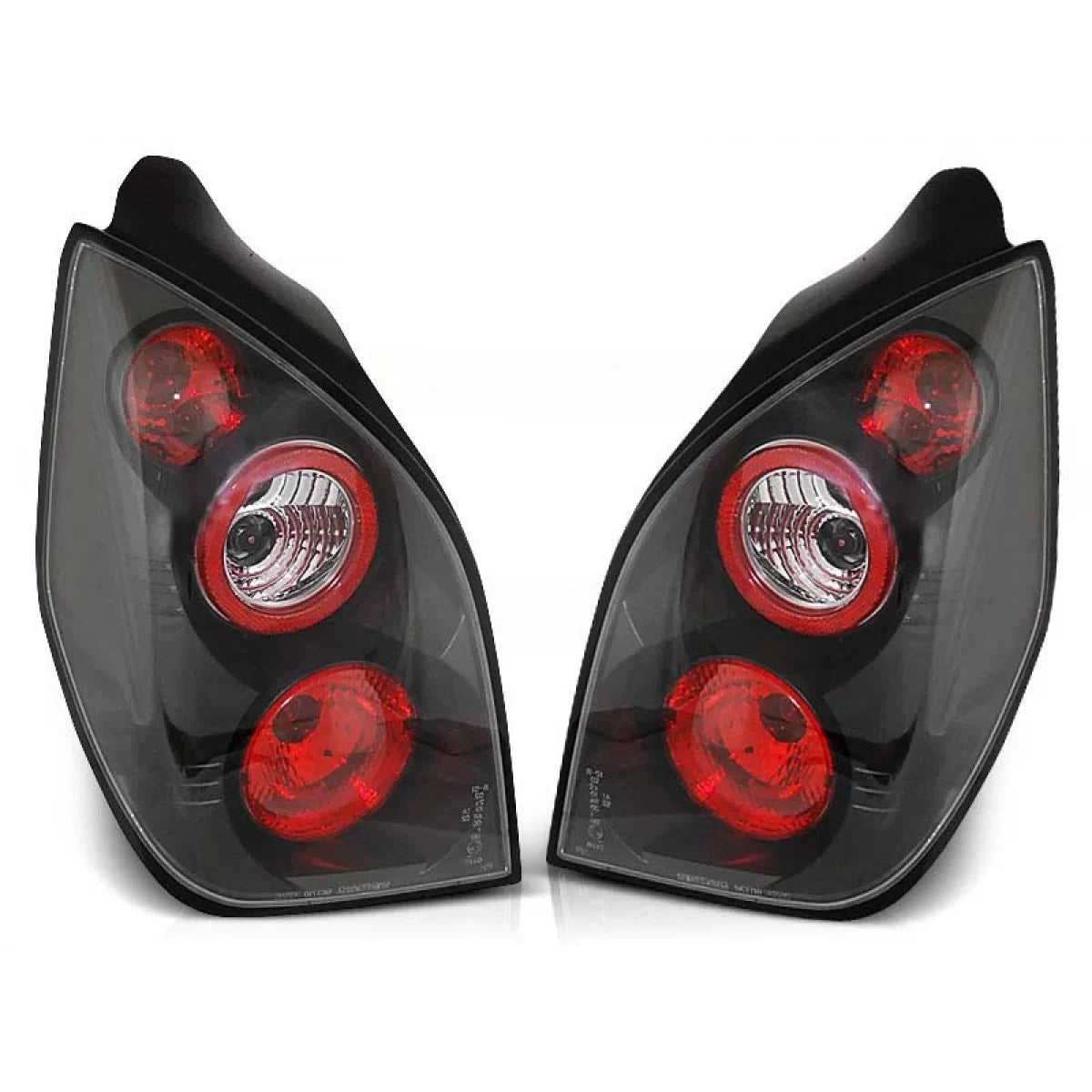 Fanali Posteriori Tuning con Base Nera Sinistro e Destro per Citroën C2