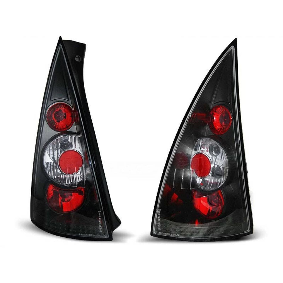 Fanali Posteriori Tuning con Base Nera per Citroën C3 03.2002-08.2005 Dx e Sx