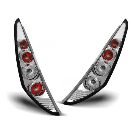 Fanali Posteriori Tuning con Base Cromata per Fiat Punto 2 3 Porte 1999-2003