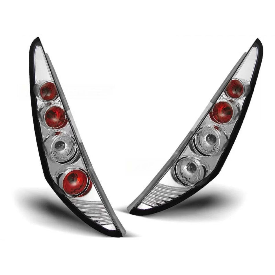 Fanali Posteriori Tuning con Base Cromata per Fiat Punto 2 3 Porte 1999-2003