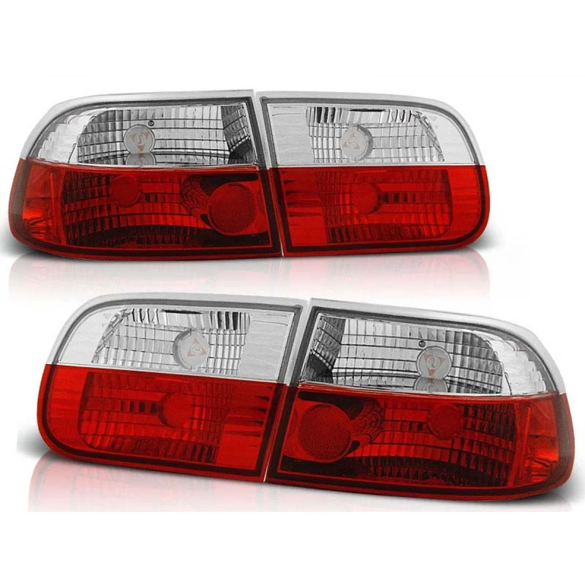 Fanali Posteriori Tuning Rosso Bianco per Honda Civic 0 3 Porte 1991-1995