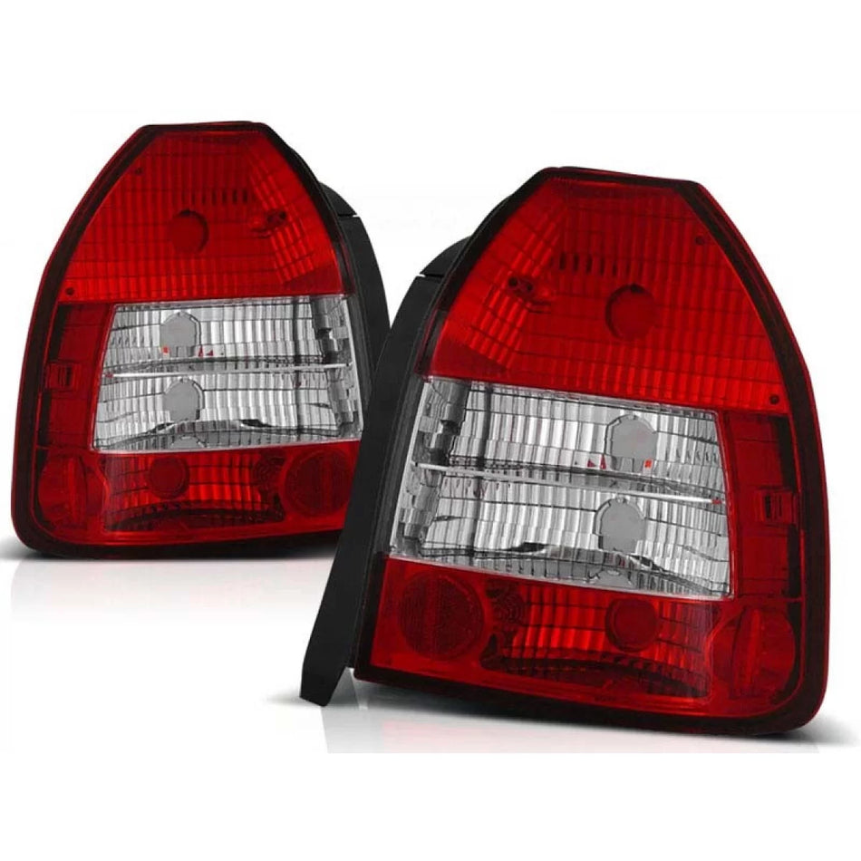 Fanali Posteriori Rossi e Bianchi per Honda Civic 3 Porte 09.1995-02.2001
