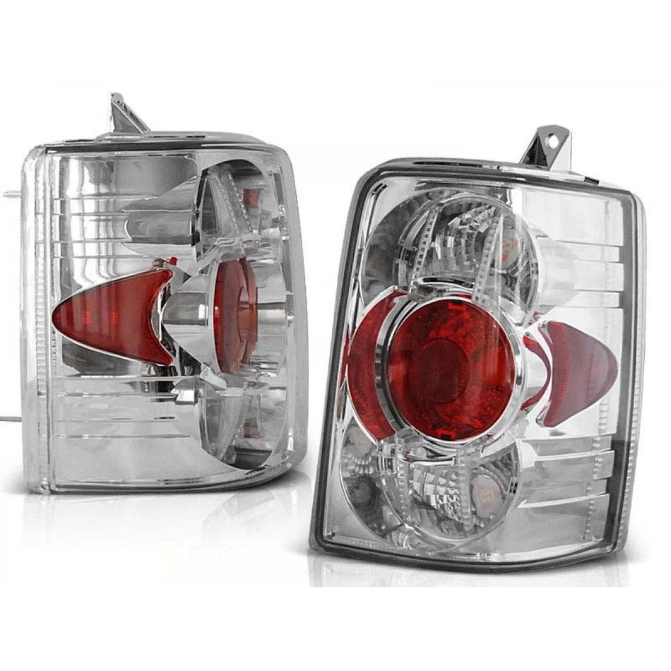 Fanali Posteriori Cromati Sinistro e Destro per Jeep Grand Cherokee 1993-1999