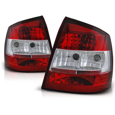 Fanali Posteriori Rossi Bianchi per Opel Astra G 09.1997-02.2004 3/5 Porte