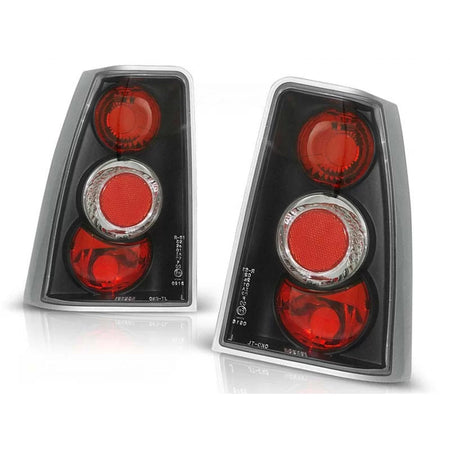 Fanali Posteriori Tuning Set con Base Nera per Opel Kadett e 09-91 3/5 Porte