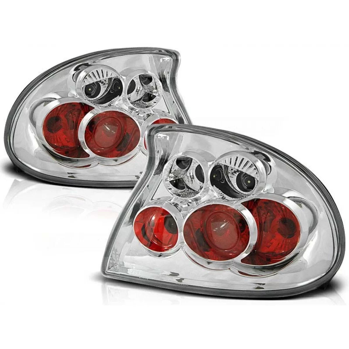 Fanali Posteriori Cromati Dx e Sx per Opel Tigra 09.1994-12.2000
