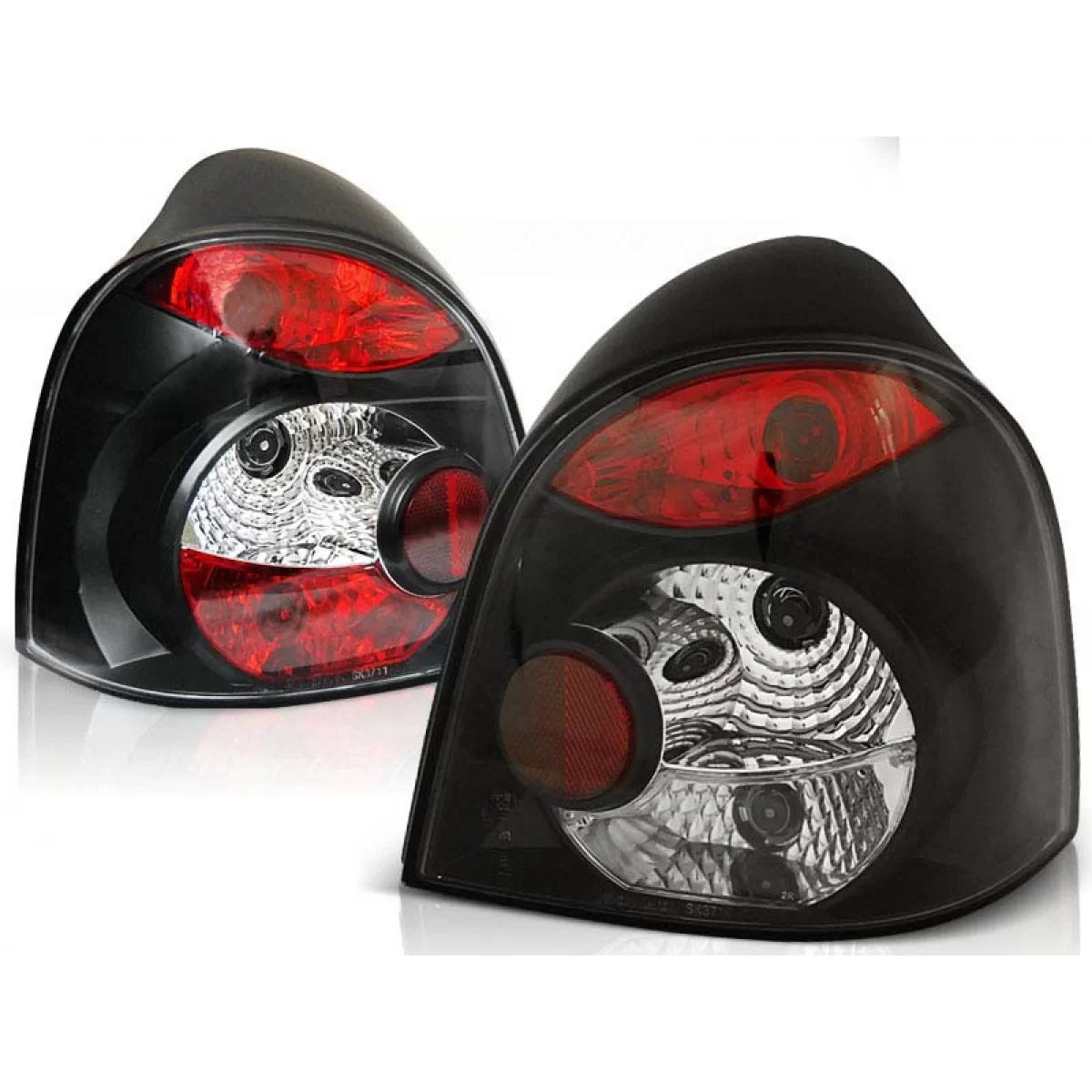Fanali Posteriori Tuning con Base Nera per Renault Twingo 03 1993-2007 Dx e Sx