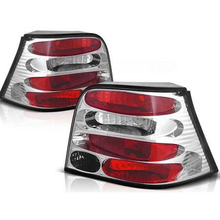 Fanali Posteriori Cromati Sinistro e Destro per Volkswagen Golf 4 1997-2003