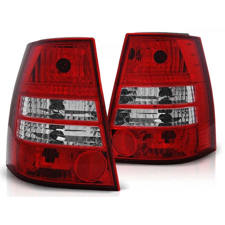 Fanali Posteriori Tuning Rosso Bianco per Volkswagen Golf 4 Bora 1999-2006