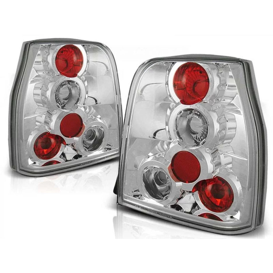 Fanali Posteriori Tuning Cromati Sinistro e Destro per Volkswagen Lupo 1998-2005