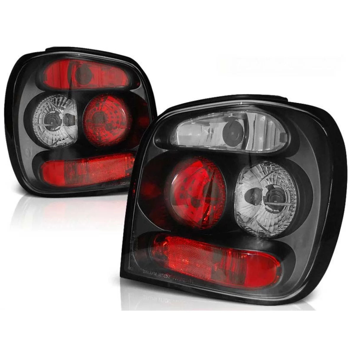 Fanali Posteriori Tuning Neri Dx e Sx per Volkswagen Polo 6N2 1999-2001