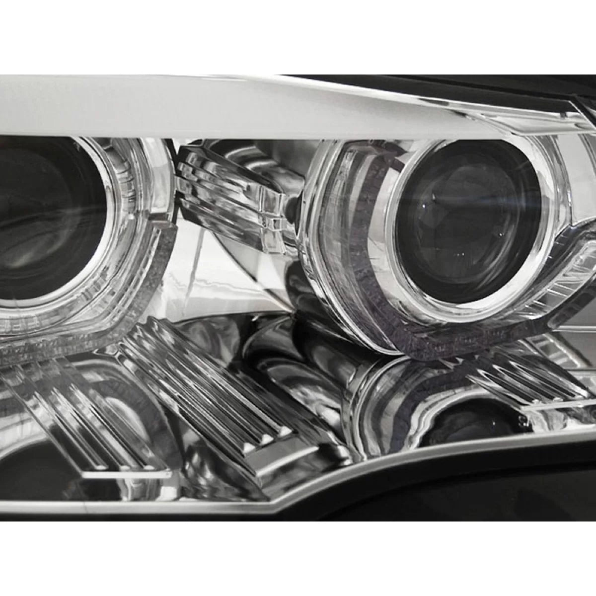 Kit Fari allo Xeno Anteriore Sinistro e Destro con Base Cromata per BMW X5 E70