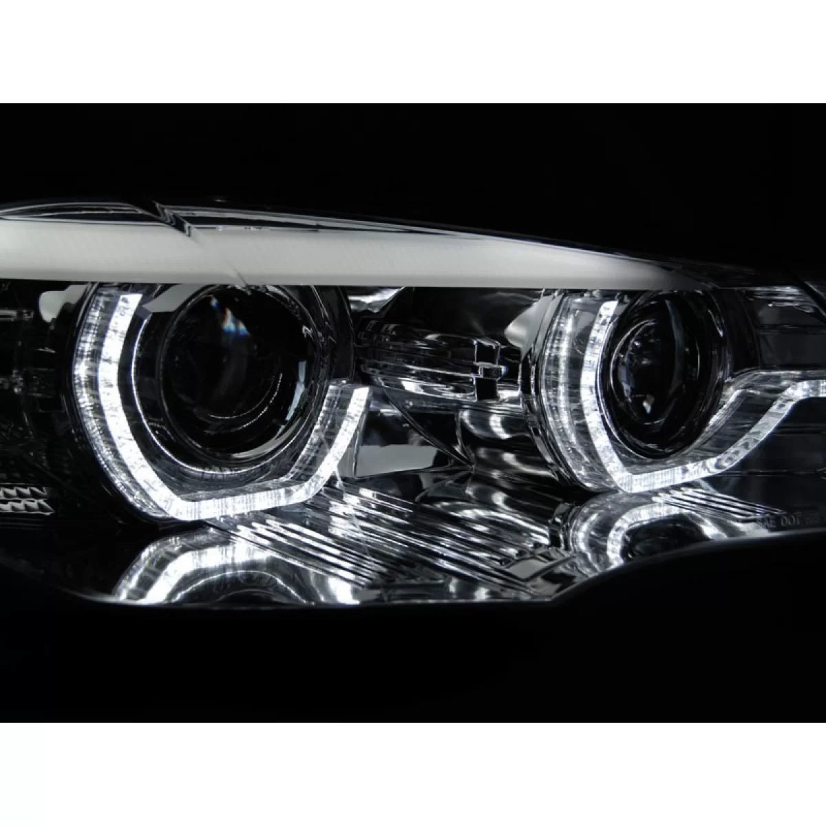 Kit Fari allo Xeno Anteriore Sinistro e Destro con Base Cromata per BMW X5 E70