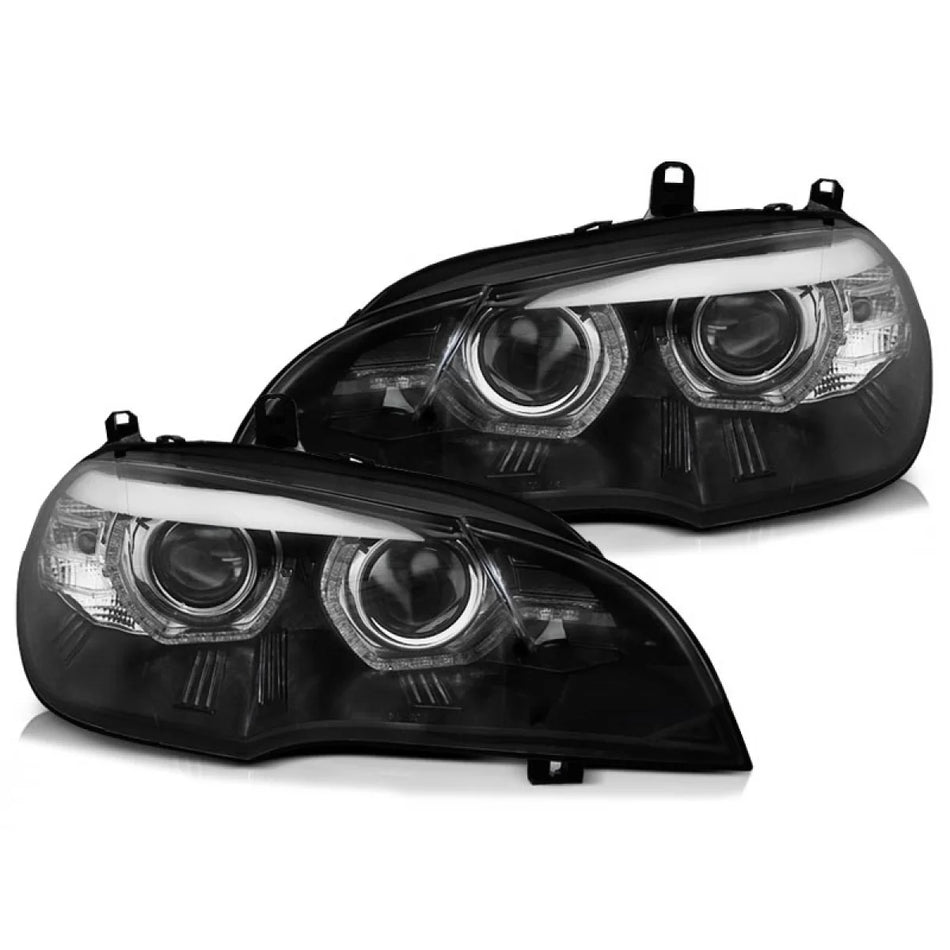 Kit Fari allo Xeno Anteriore Dx e Sx Base Nera per BMW X5 E70 2007-2010