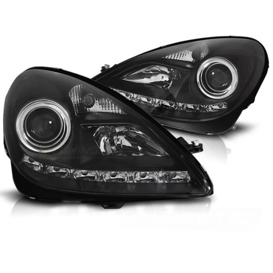 Kit Fari allo Xeno Anteriore Sinistro e Destro Base Nera per Mercedes SLK R171