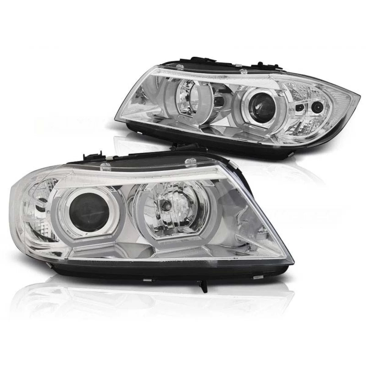 Fari allo Xeno Anteriore con Base Cromata per BMW Serie 3 E90 2005-2008