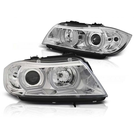 Fari allo Xeno Anteriore con Base Cromata per BMW Serie 3 E90 2005-2008