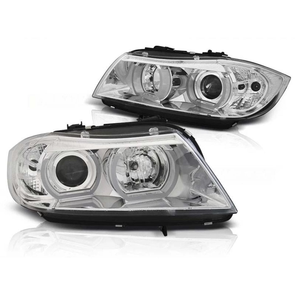 Fari allo Xeno Anteriore con Base Cromata per BMW Serie 3 E90 2005-2008