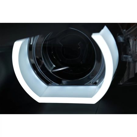 Fari Anteriori LED 3D Halogeni Neri per BMW Serie 3 E90 E91 2005-2008 LHD