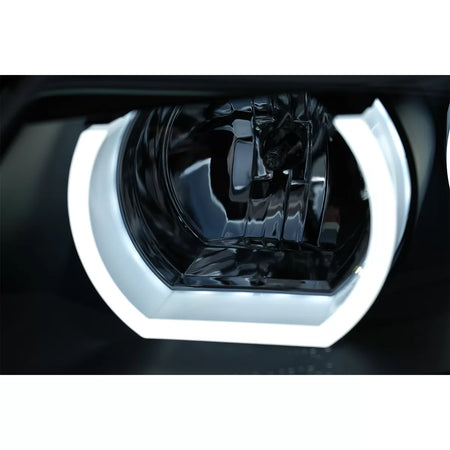 Fari Anteriori LED 3D Halogeni Neri per BMW Serie 3 E90 E91 2005-2008 LHD