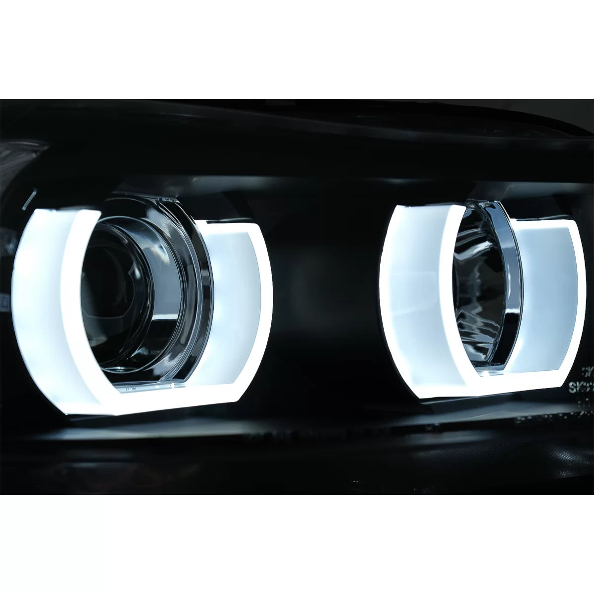 Fari Anteriori LED 3D Halogeni Neri per BMW Serie 3 E90 E91 2005-2008 LHD