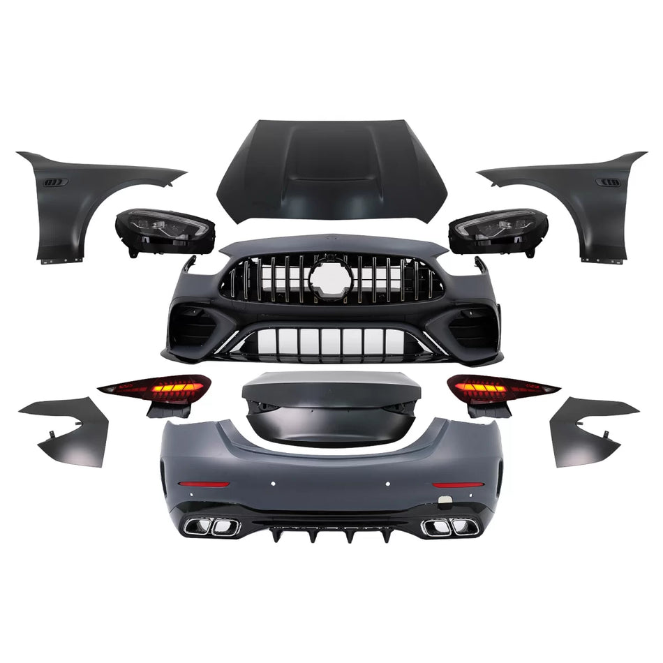 Body Kit Anteriore C63 Design per Mercedes Classe C W205 2014-2018 LHD