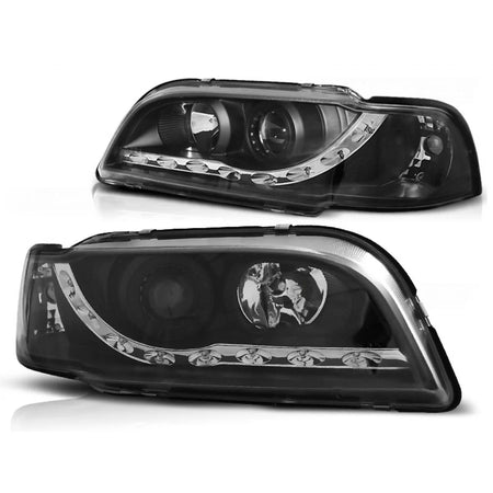 Fanale Daylight Nero Anteriore Sinistro per Volvo S40 V40 02.96-04.00